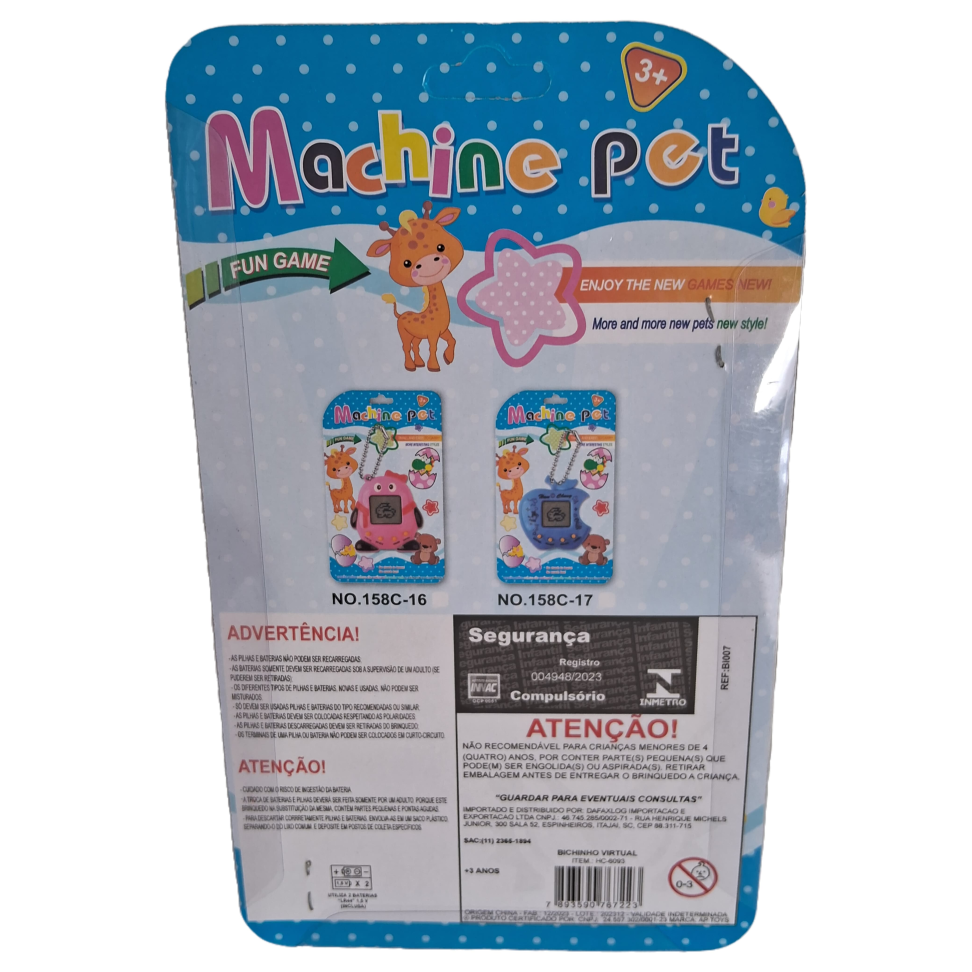 Bichinho Virtual Machine Pet Animais Várias Cores - #4
