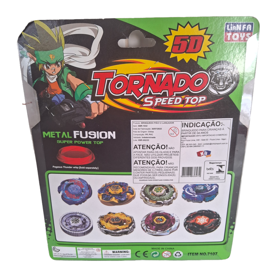 Brinquedo 2 BayBlade Piões Tornado Speed Top + 1 Arena + 2 Lançador - #4