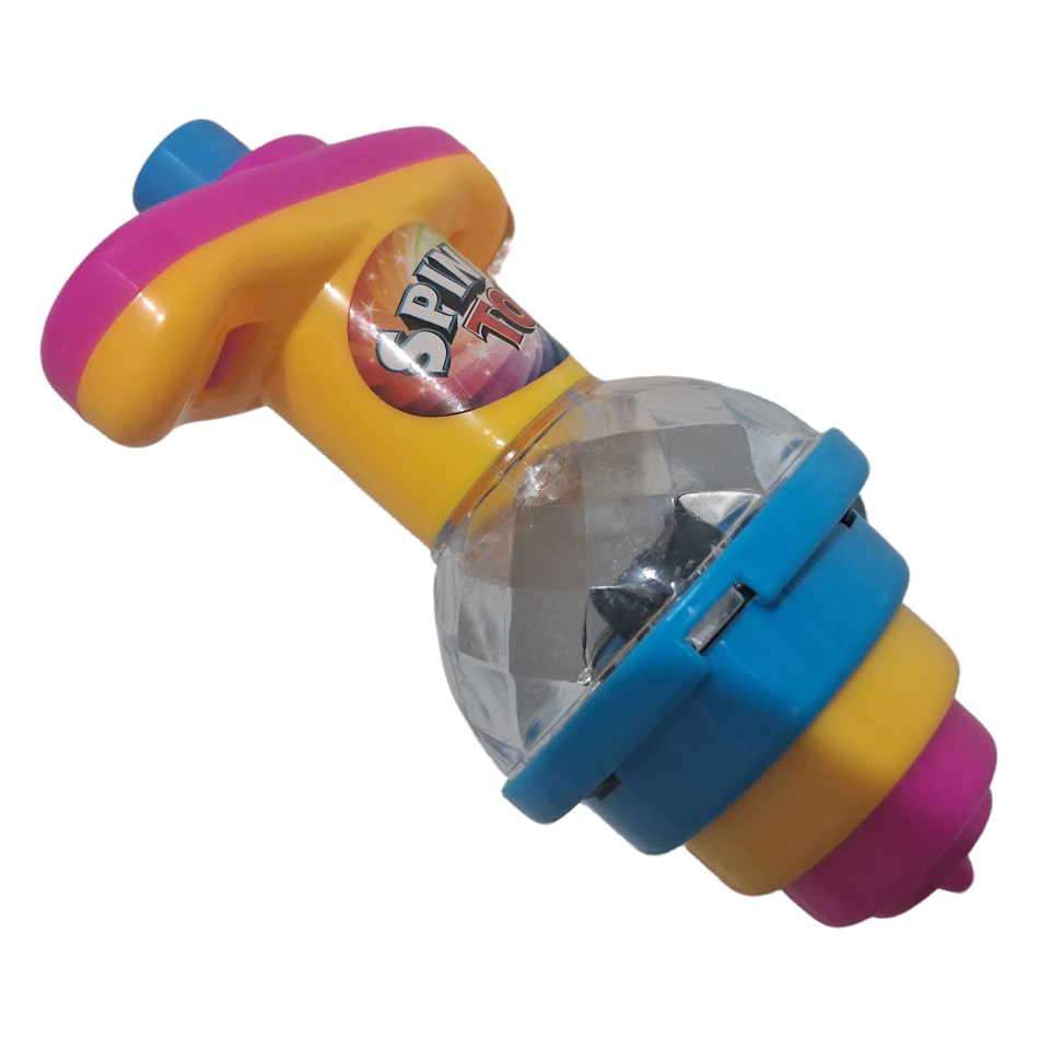 Pião com Lançador 02 Peças com LUZ Super Giro