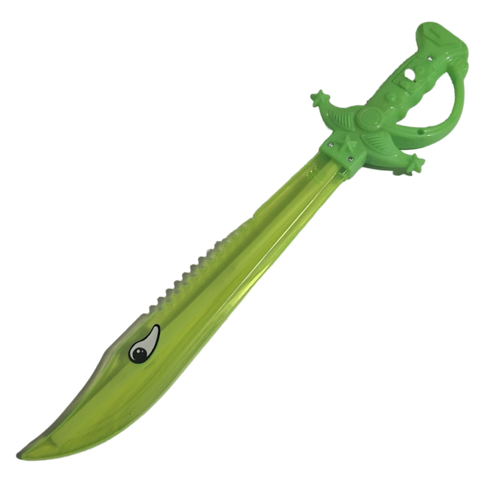 Espada verde com design de tubarão com luzes e sons para crianças guerreiras - #3