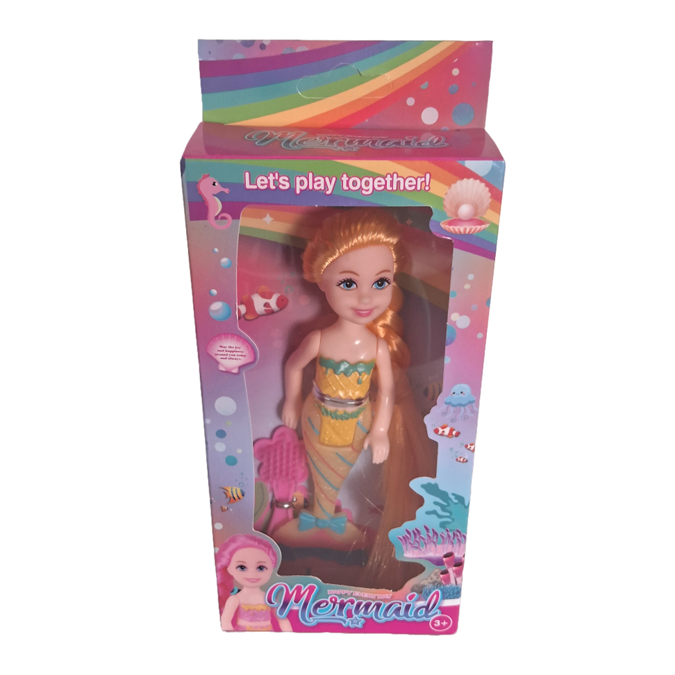 Boneca Pequena Sereia Cores Variados Brinquedo De Banho - #5
