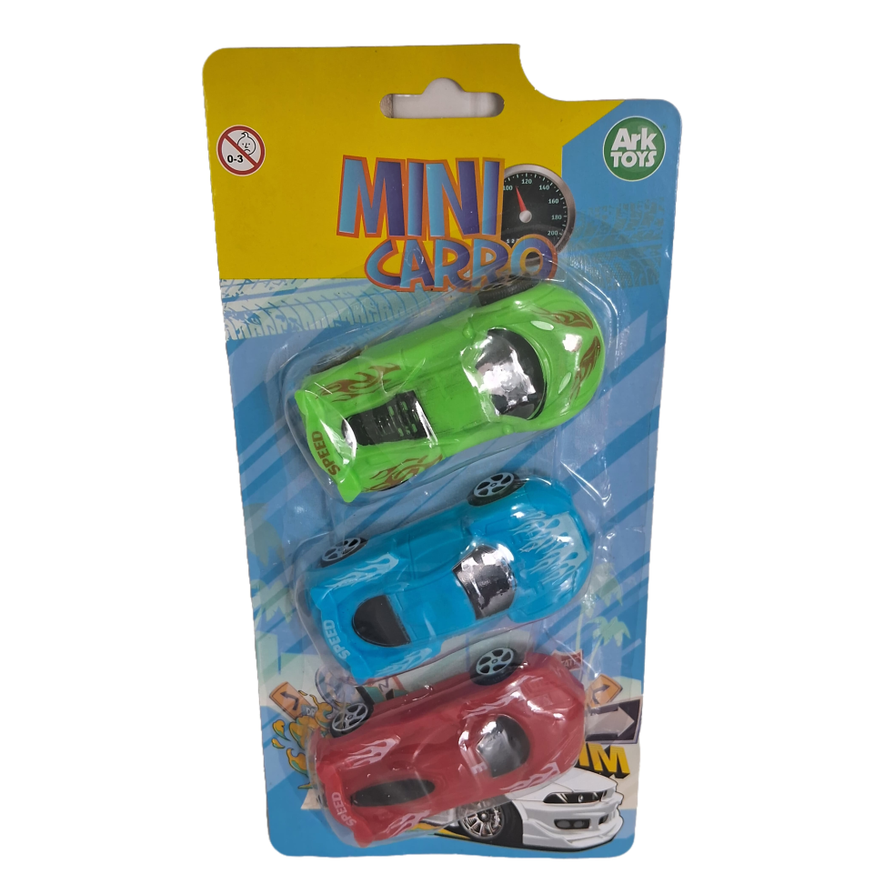 Carrinho Roda Livre 3 Peças Coloridos Diversos - #5