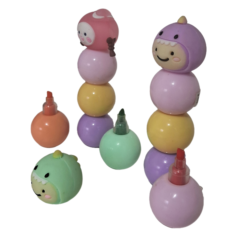 Mini Marca Texto Fofo Unicórnio Bichinho 3 peças - #4