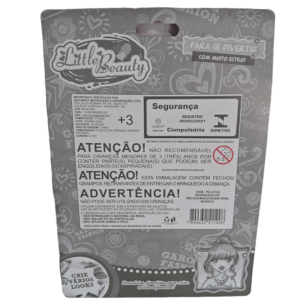 Maquiagem Para Boneca Acessórios Estojo Coroa ou Diamante - #3