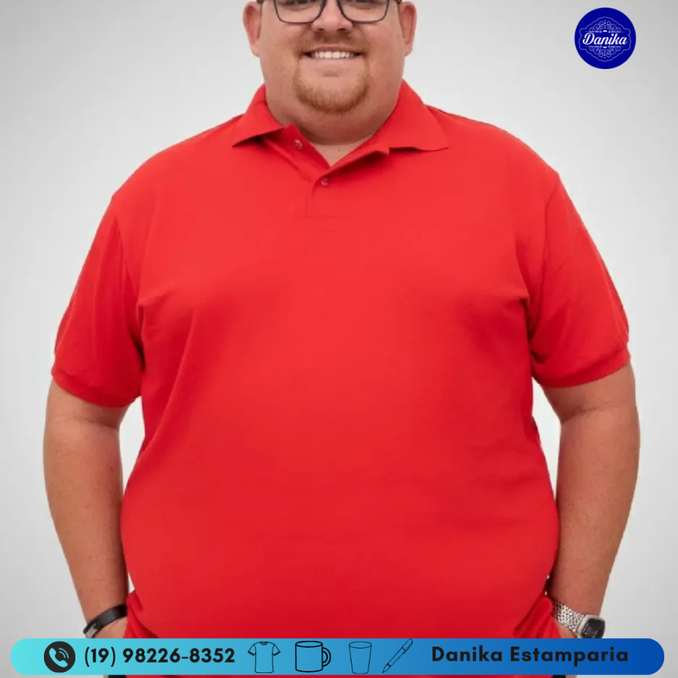 POLO MASCULINA PLUS SIZE