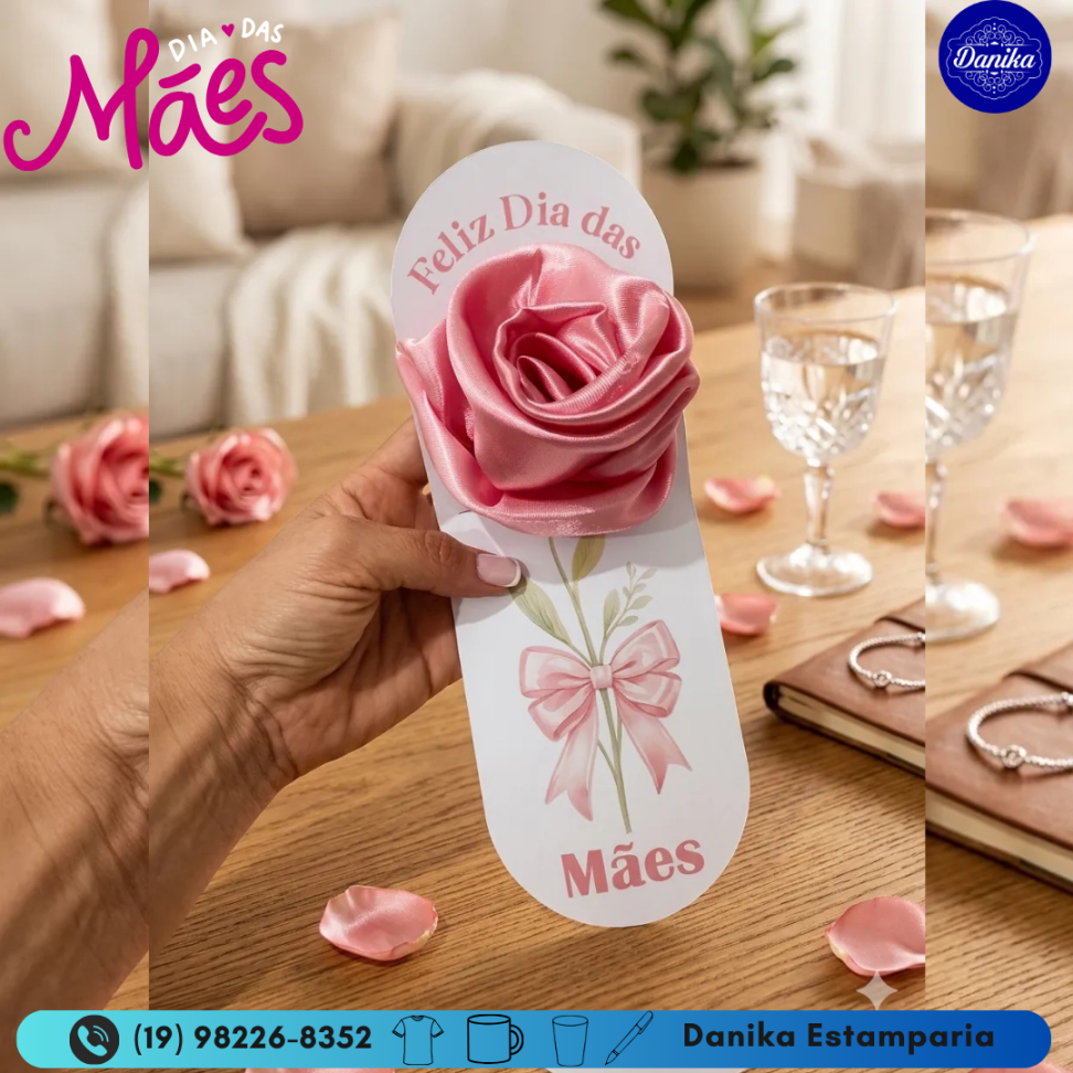 CARD ROSA COM TOUCA CETIM - #2