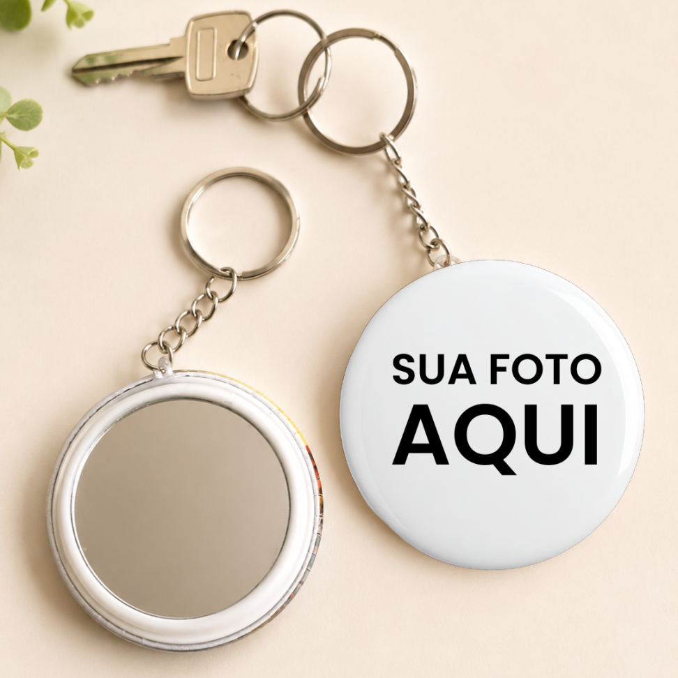 Chaveiro Personalizado com espelho