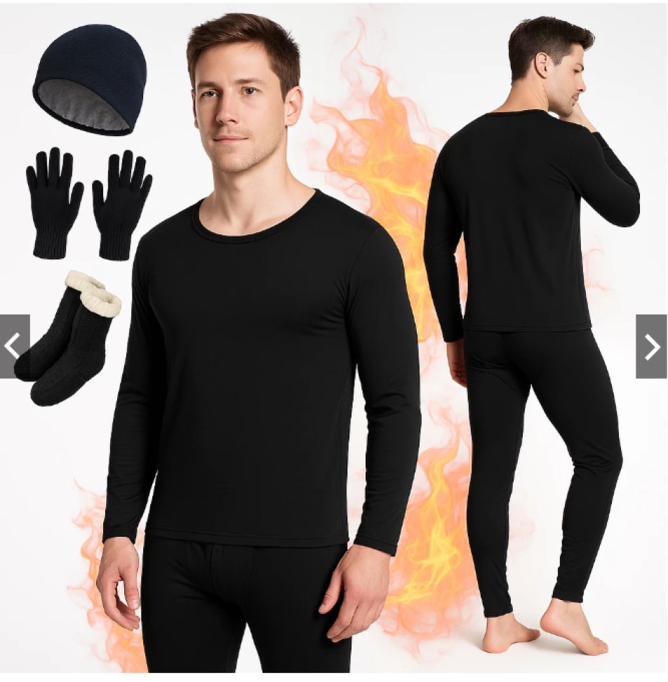 Kit Frio Conjunto 2º Pele Camisa + Calça Térmica Luva Touch - #4