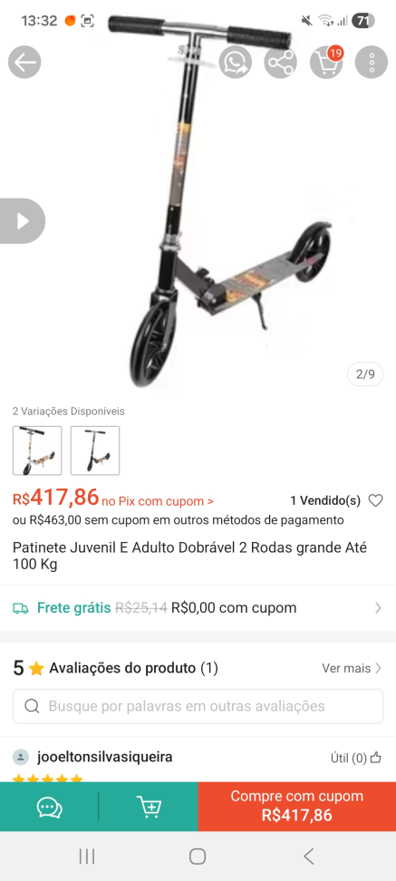 Patinete Juvenil e Adulto Dobrável - #6