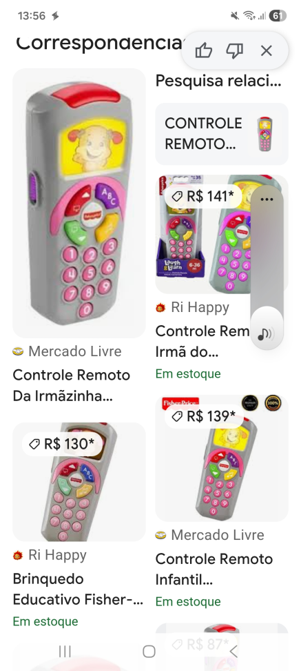 Controle remoto irmã do cachorrinho Fisher-Price
