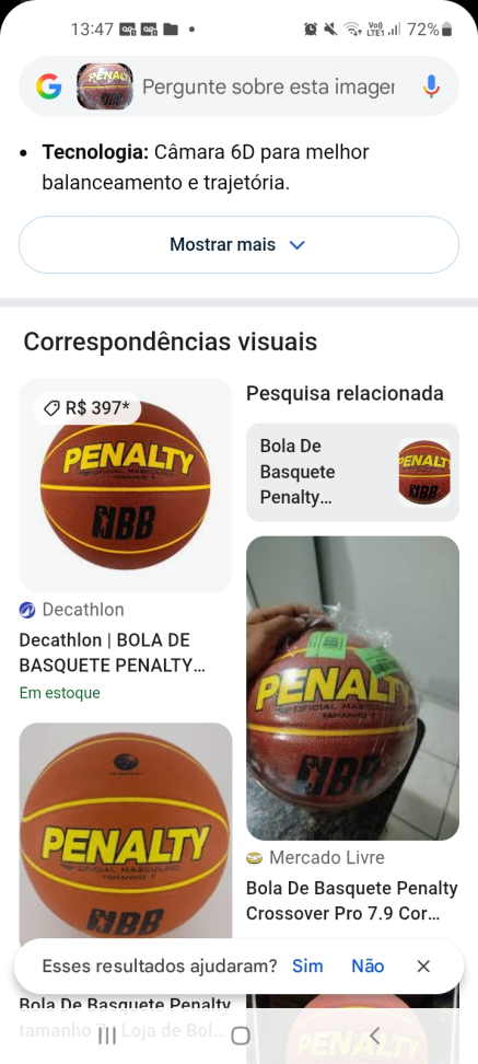 Bola de basquete Penalty NBB- Nova - #5