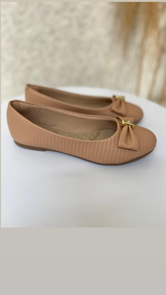 Sapatilha tressê natural laço R$132,00 - #2