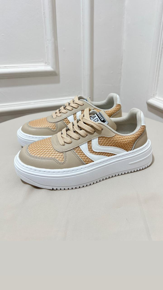 Tênis caixa alta areia branco R$208,00 - #1