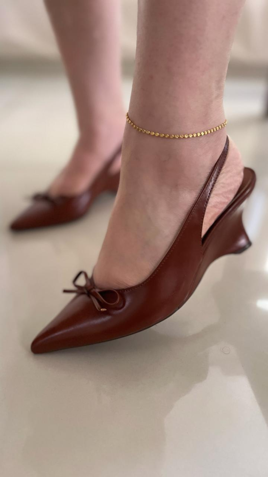 Chanel anabela whisky laço R$276,00 - #3