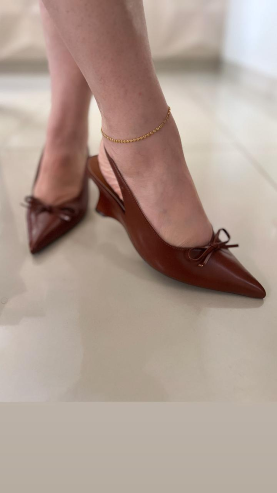 Chanel anabela whisky laço R$276,00 - #2