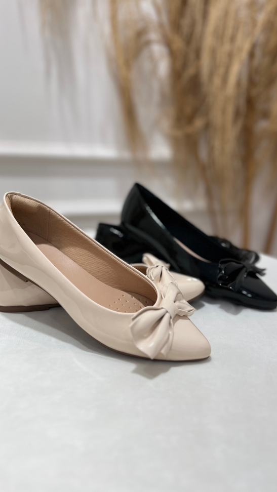 Sapatilha bico fino verniz laço grande R$132,00 - #3