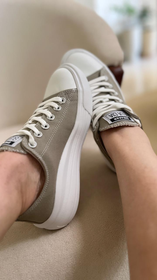 Tênis caixa alta verde claro R$208,00 - #3