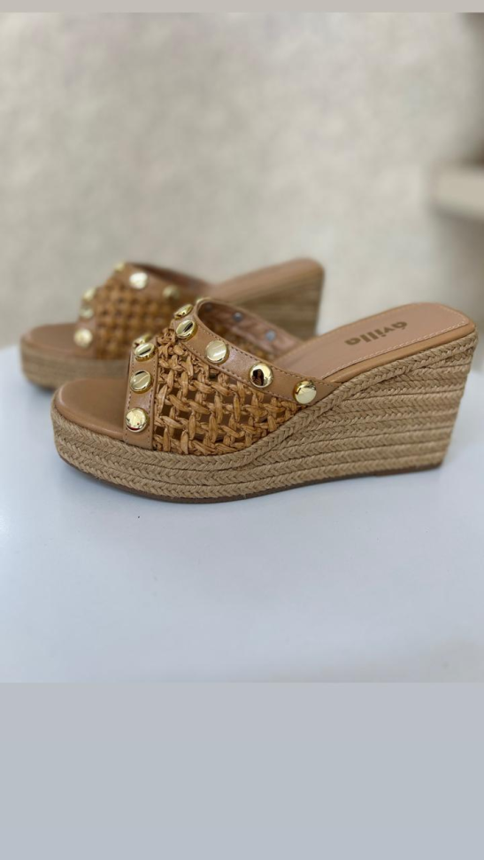 Tamanco plataforma tressê nude R$332,00 - #3