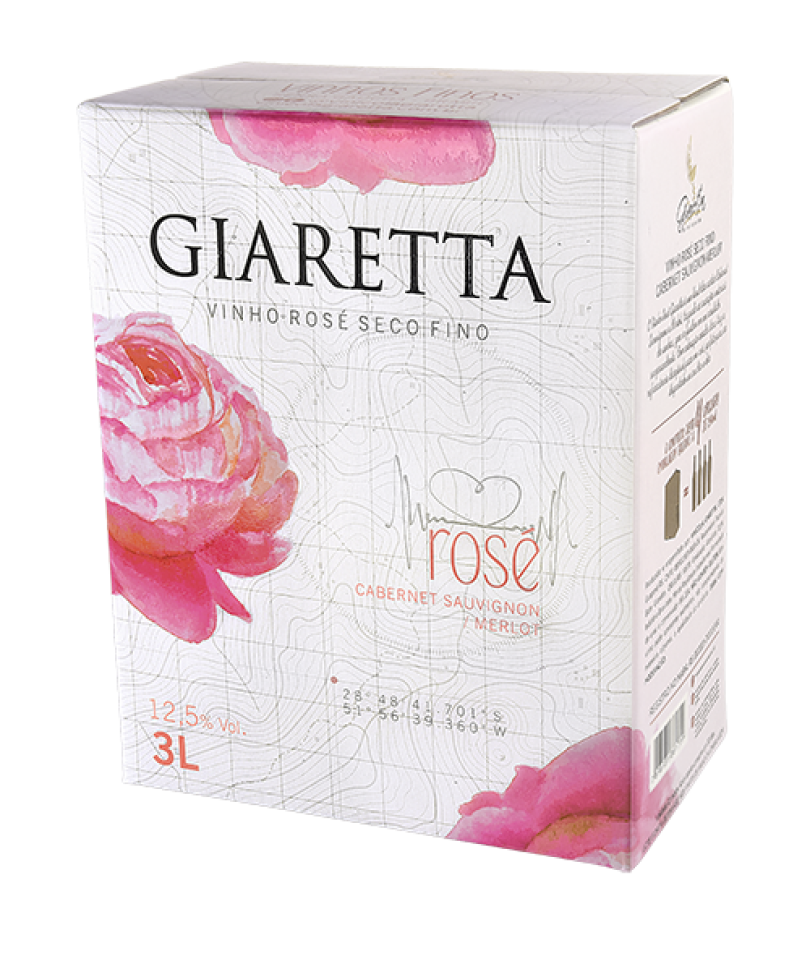 Bag in Box Vinho Rosé Cabernet Sauvignon - Merlot 3Lt