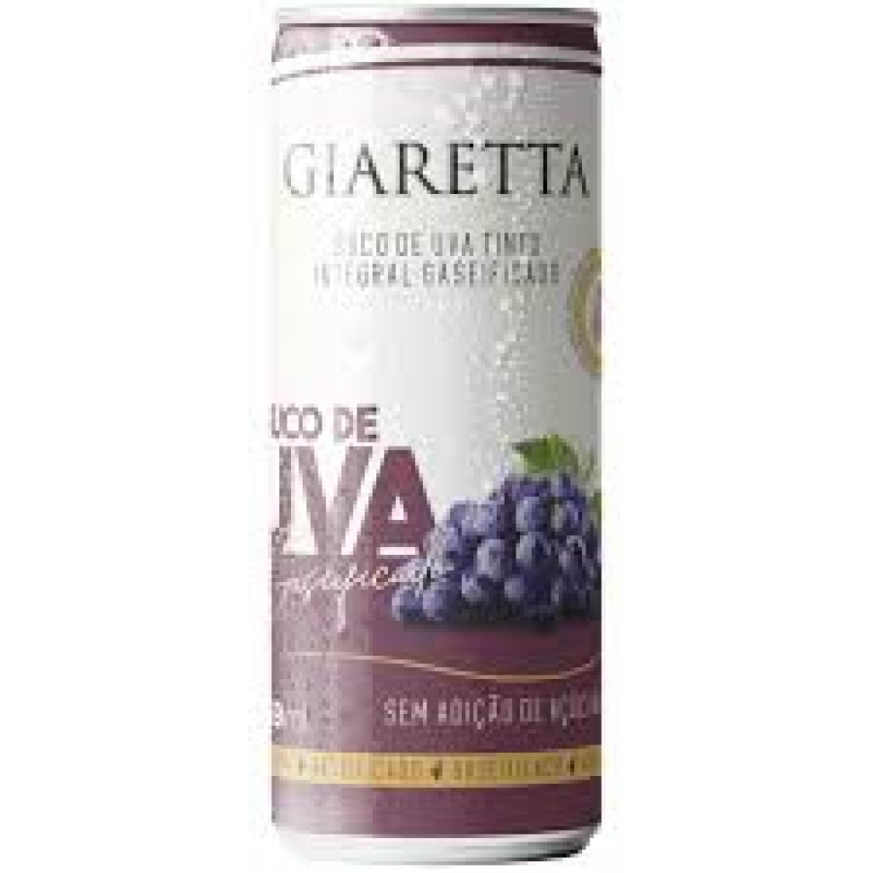 Suco de Uva em Lata TINTO Integral GASEIFICADO 269ml Giaretta