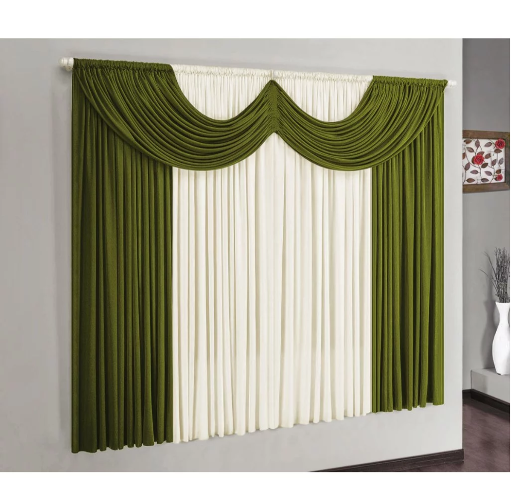 Cortina Riviera 2,00m X 1,70m Para Varão Simples diversas Cores - #2