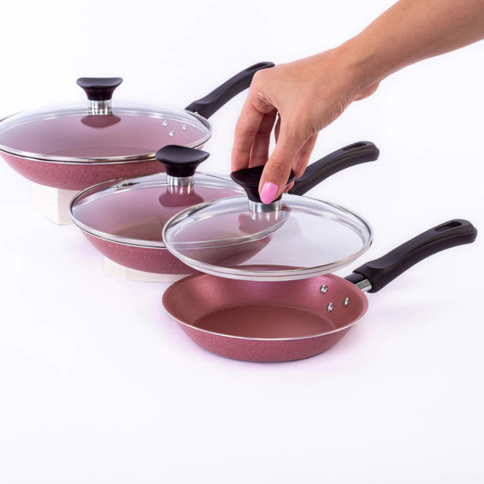 Jogo de Frigideiras Tramontina 3pçs Caribe Revestimento Antiaderente Starflon Max - #2