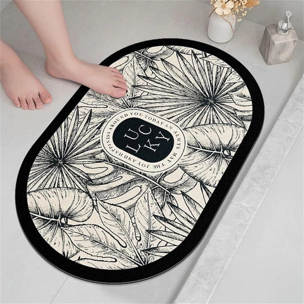 Tapete Banheiro Antiderrapante Absorvente de Secagem Rápida pronto entregar Cor e Estampas sortidos Imperio - #1