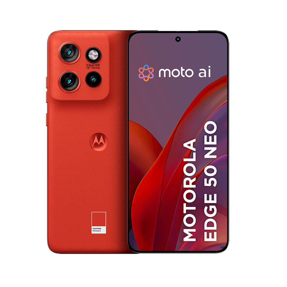 Smartphone Motorola Edge 50 Neo 5G  256GB 16GB (8GB RAM +8GB RAM Boost) 50MP Sony Camera Moto AI Ultrarresistencia militar - Grisaille - Vegan Leather - #1