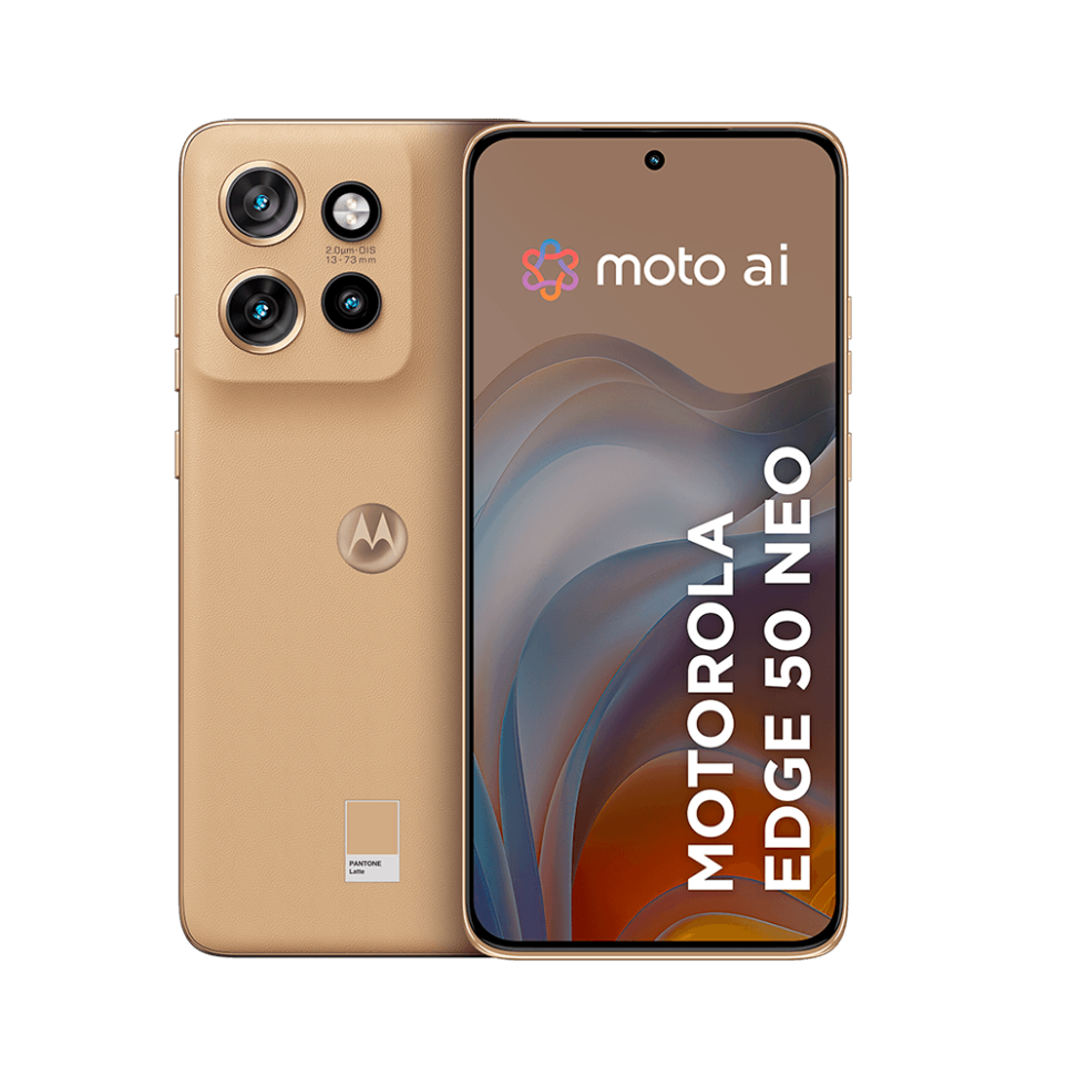 Smartphone Motorola Edge 50 Neo 5G  256GB 16GB (8GB RAM +8GB RAM Boost) 50MP Sony Camera Moto AI Ultrarresistencia militar - Grisaille - Vegan Leather - #1