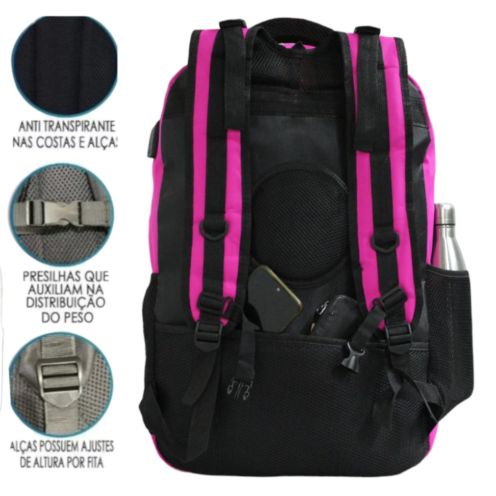 Mochila Bolsa Feminina Grande Reforçada Impermeável Juvenil - #4