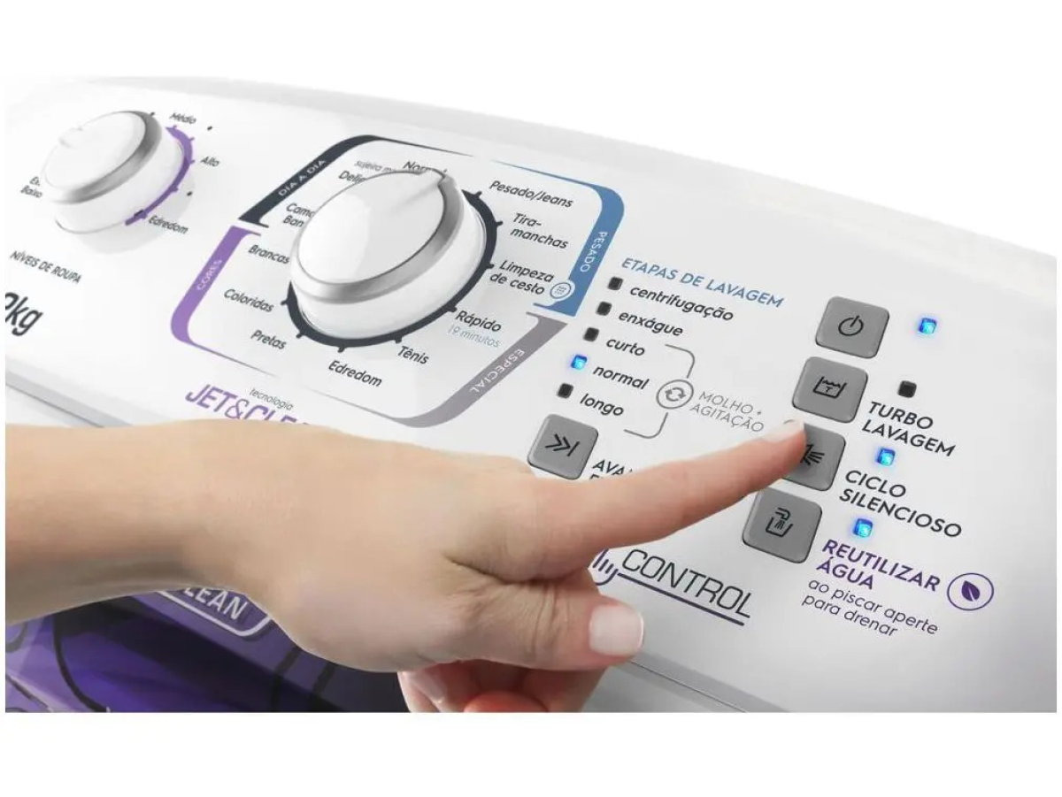 Lavadora de Roupas Electrolux LAC12 - 12Kg Cesto Inox 12 Programas de Lavagem - #5