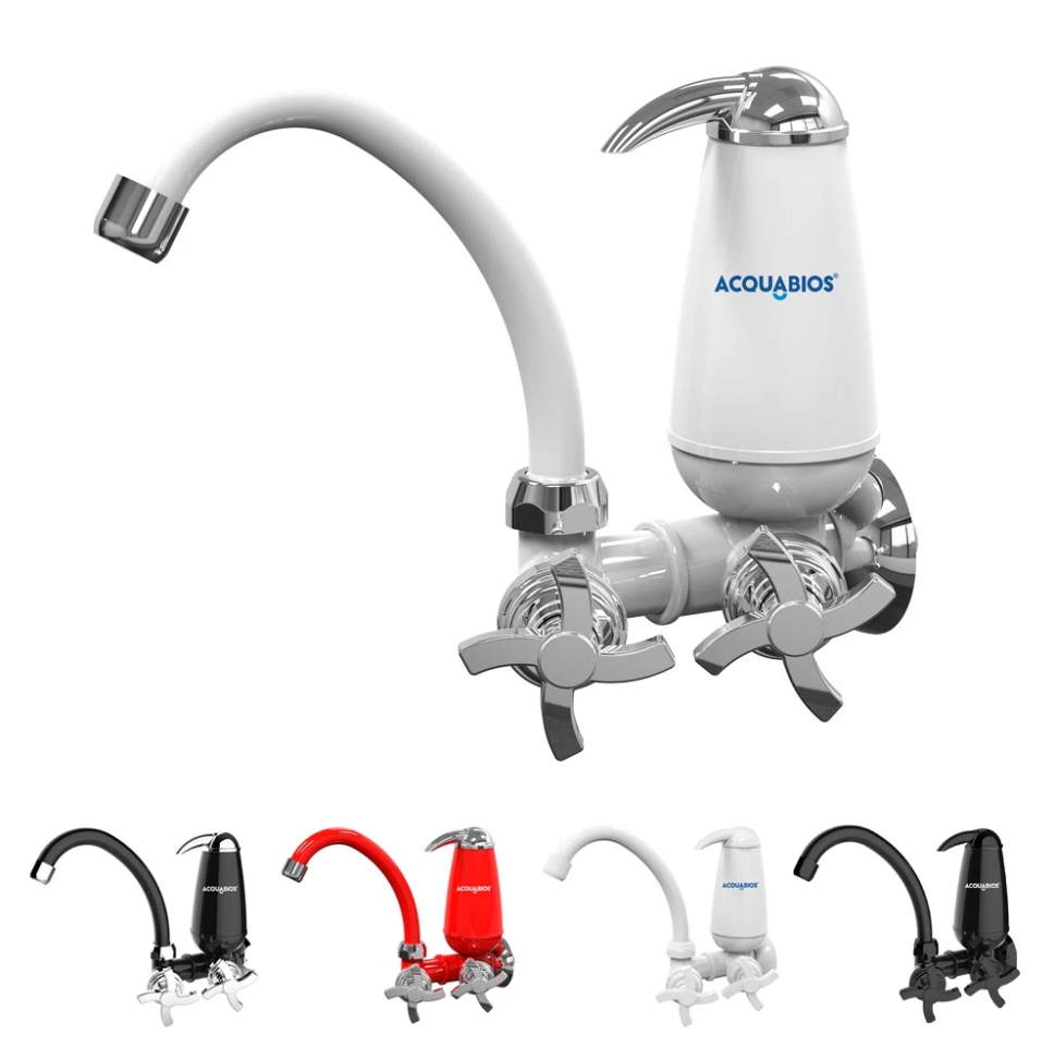 Torneira de Cozinha Com Filtro de Parede Com Bica Móvel E05 Quadriseta Acquabios - #2