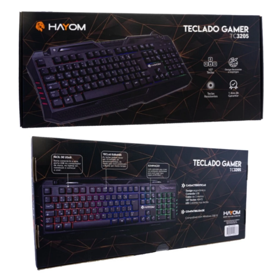 Teclado Gamer Hayom 107 Teclas Abnt2 Com Luz Led Rgb Tc3205 - #2