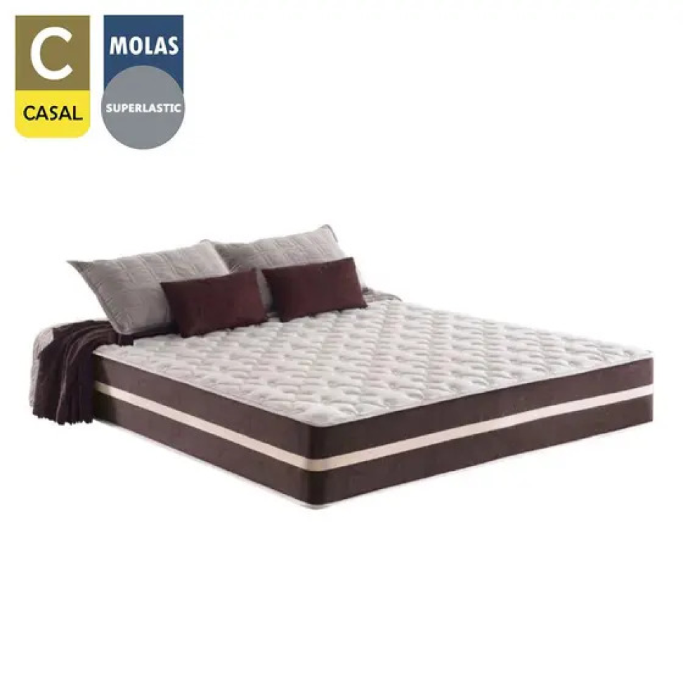 Cama Box Baú Casal + Colchão De Molas Prime Colchões Classic Superlastic 138x188x64 - #2
