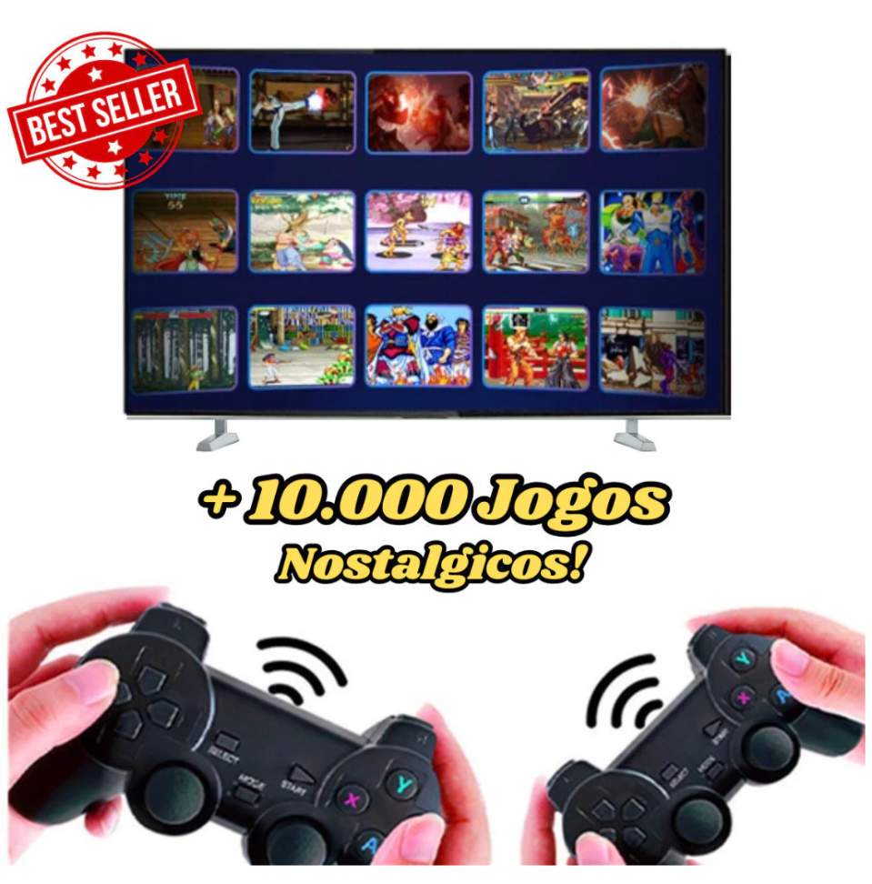 Video Game Stick 10 mil Jogos Retrô Antigo 4K Controle Sem Fio Portátil Original Presente - #3