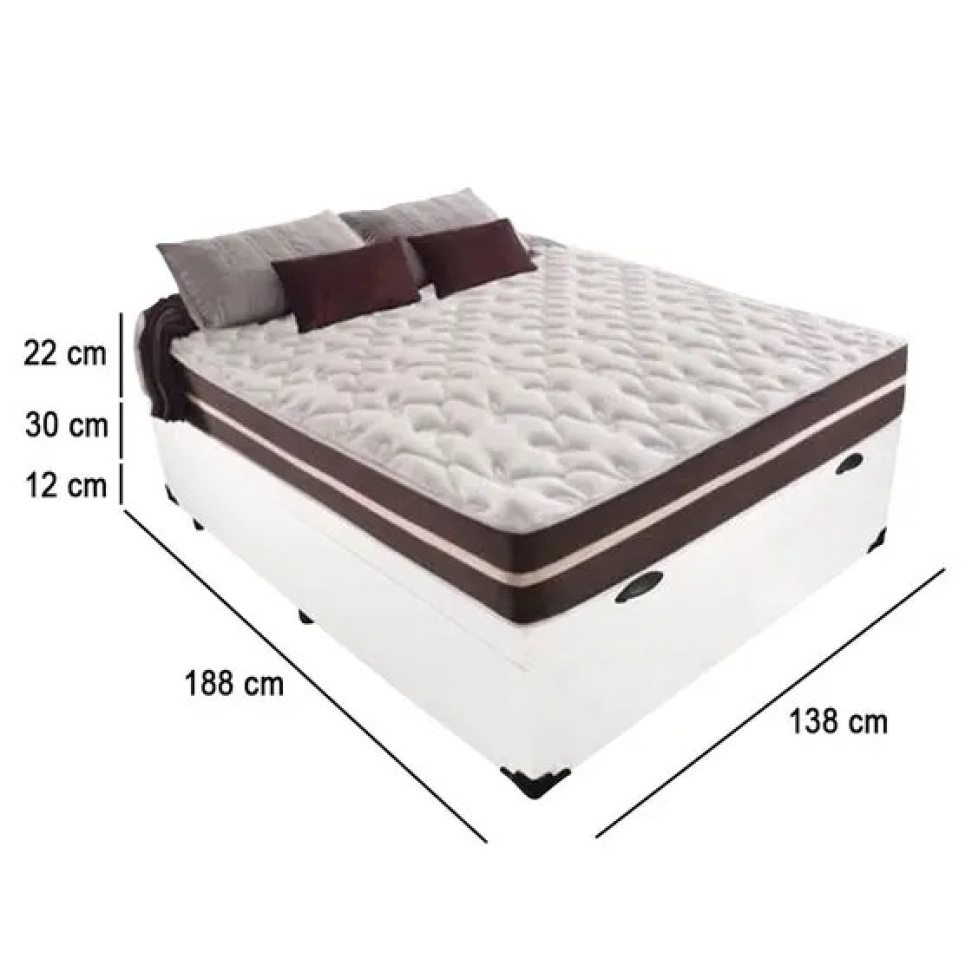 Cama Box Baú Casal + Colchão De Molas Prime Colchões Classic Superlastic 138x188x64 - #3
