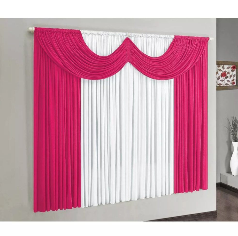 Cortina Riviera 2,00m X 1,70m Para Varão Simples diversas Cores - #3