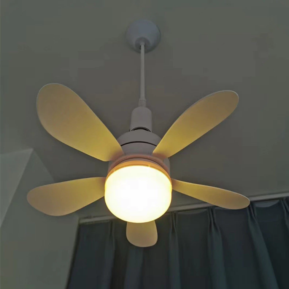 Ventilador de teto Com Luz para Pequenos Espaços (6 Hélices) Controle Remoto Bivolt LED 110V-220V - #1