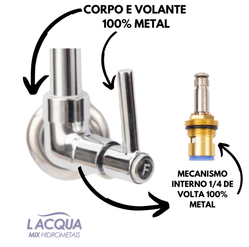 Torneira Filtro Cozinha Gourmet Parede De Metal 100% Luxo - #3