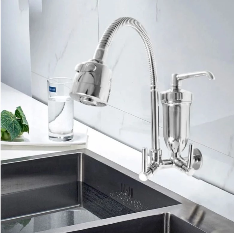 Torneira Filtro Cozinha Gourmet Parede De Metal 100% Luxo - #4
