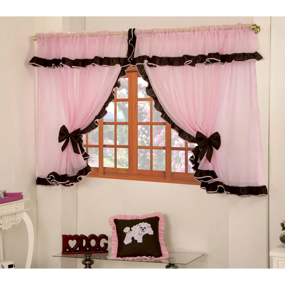 Kit Jogo Para Quarto De Menina Colcha Infantil Cobre Leito Solteiro Meg + Cortina 4 Peças - #5