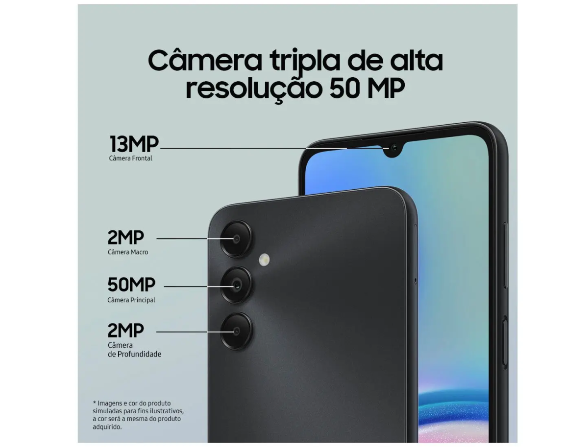Celular Smartphone Samsung Galaxy A05s 6,7" 128GB Preto 6GB RAM Câm. Tripla 50MP + Selfie 13MP Bateria 5000mAh Dual Chip - #4