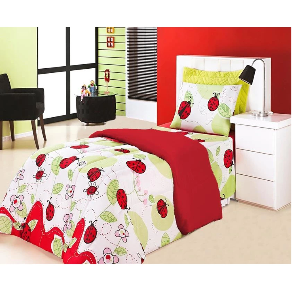 Roupa De Cama Edredom Solteiro Crianca Menina Menino Infantil Kids 01 Peca Estampado Dupla Face - #1