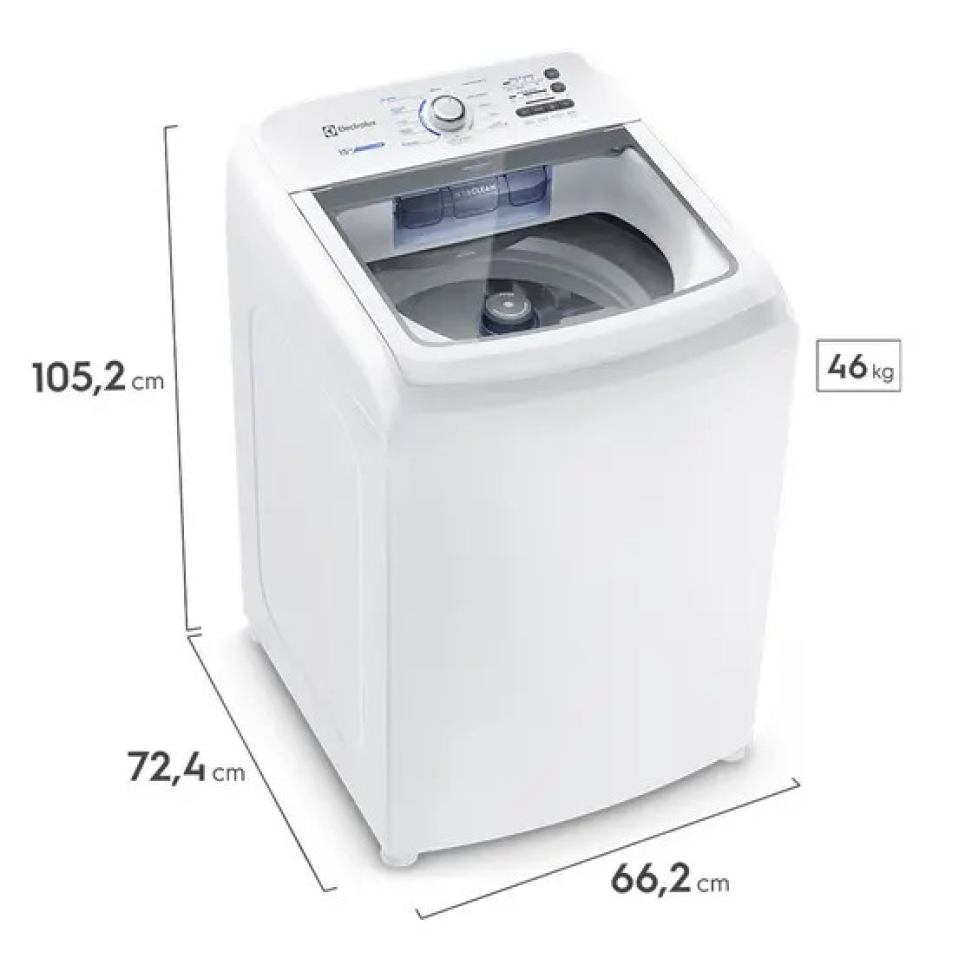 Máquina de Lavar Electrolux 15kg Branca Essential Care com Cesto Inox e Jet&Clean (LED15) - #3