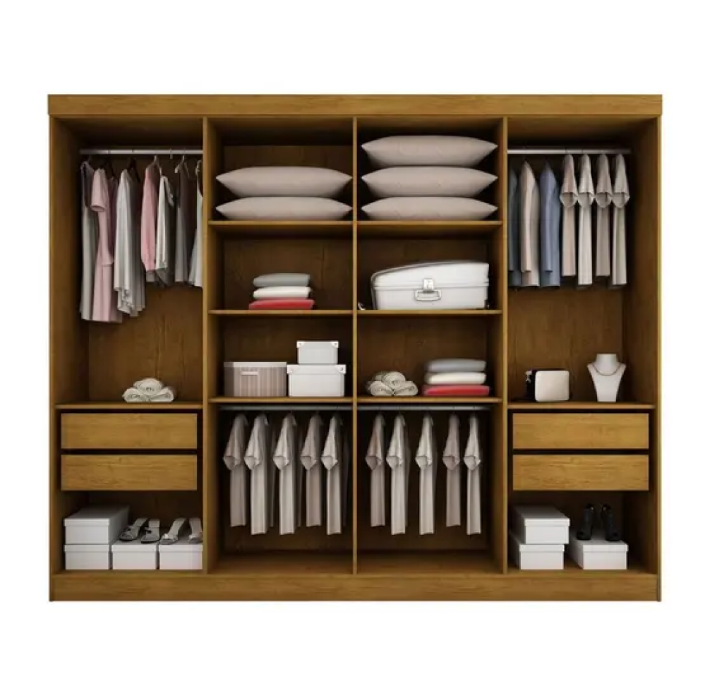 Guarda Roupa Casal Hera MDF 8 Portas e 4 Gavetas Rufato - #4