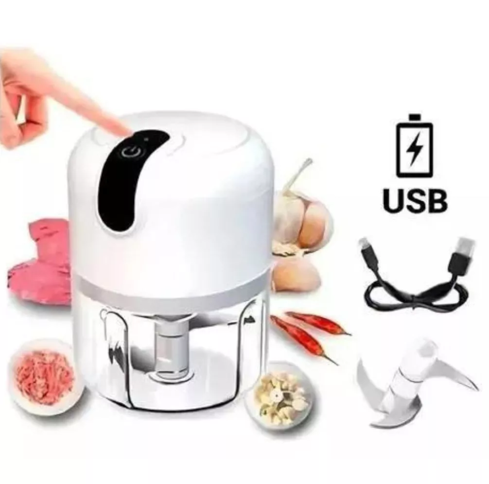 Mini Processador De Alimentos Recarregável USB Triturador Portátil com 3 Lâminas. - #4
