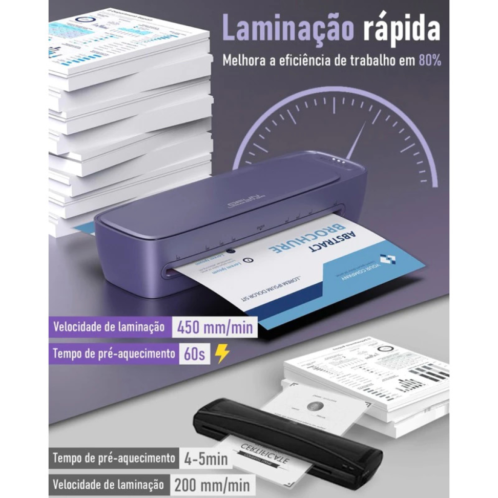 Plastificadora Laminadora A4 E A3 Quente/tria Para Escritório - #1