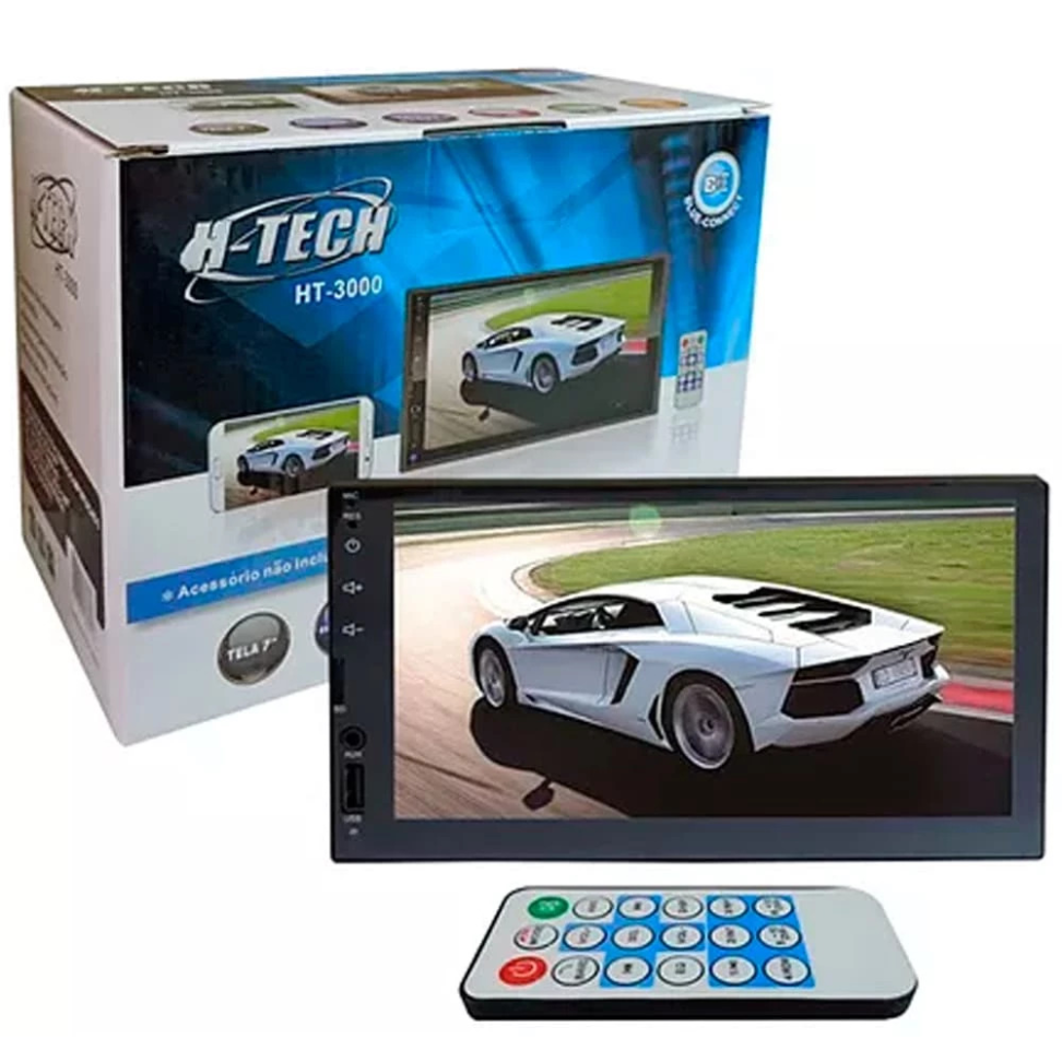 Central Multimidia Mp5 7" H-Tech HT-3000 USB Bluetooth Espelhamento - #1