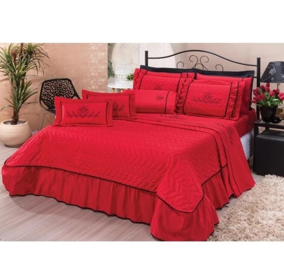 Colcha cobre leito Mosaico casal queen matelado bordado - #2