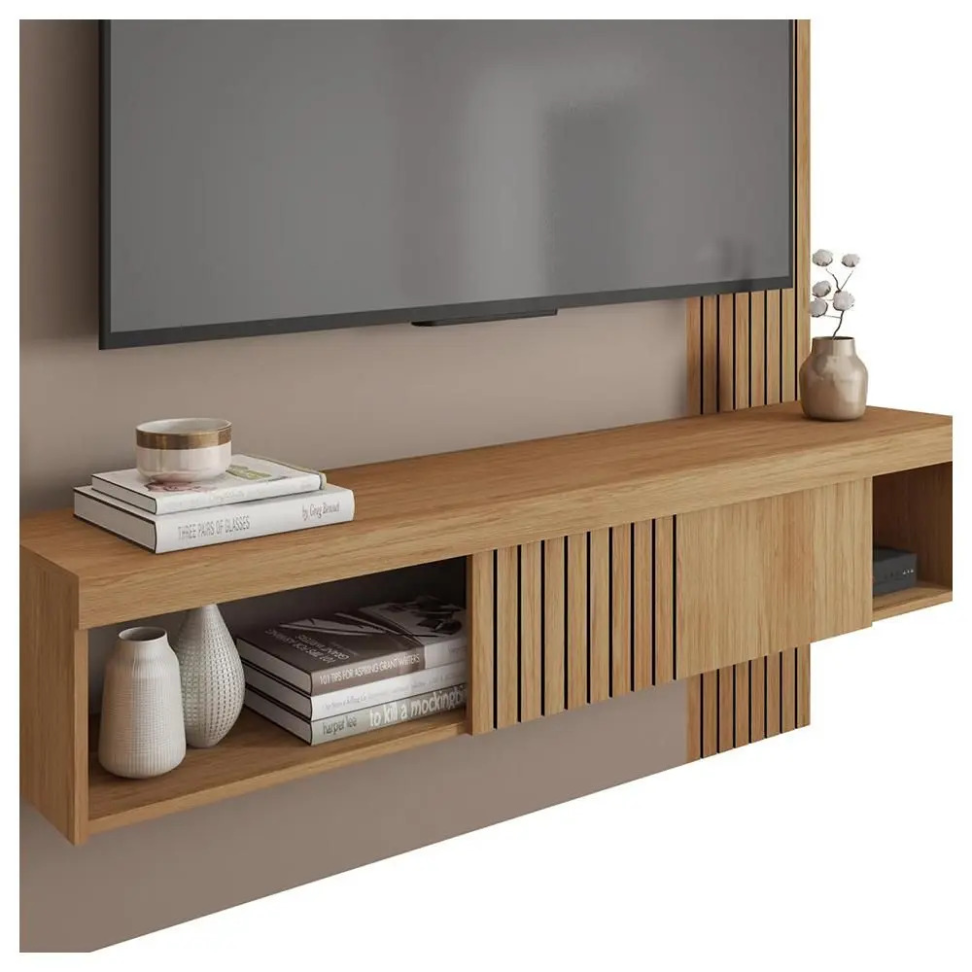 Painel Para Tv Até 55 Polegadas Moon Marrom Caemmun - #3